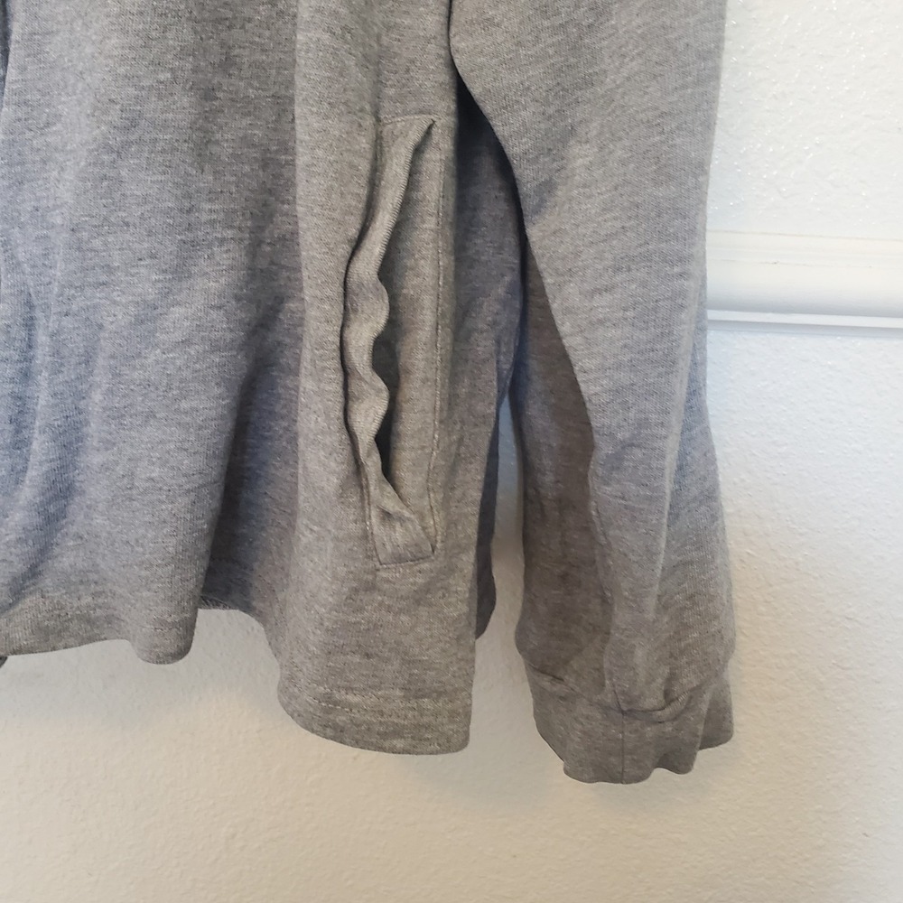 ASOS Mens XL Full Zip Sweatshirt Heather Gray Bomber Jacket Mock Neck Relax Fit - Picture 9 of 16